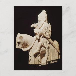 Postal Caballero armado en su caballo