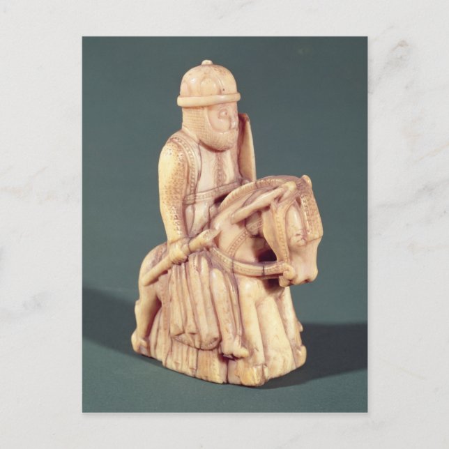 Postal Caballero de un juego de ajedrez (Anverso)