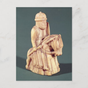 Postal Caballero de un juego de ajedrez