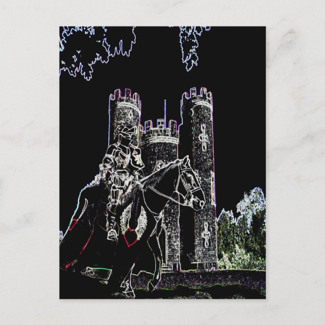 Postal Caballero del castillo de Blaise (Anverso)