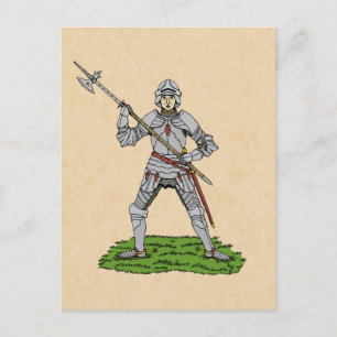 Postal Caballero Inglés del Siglo XV