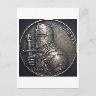 Postal Caballero medieval. 