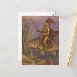 Postal Caballero Oceánico Fantasía