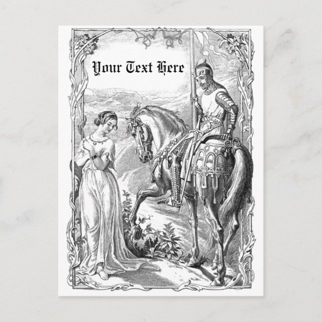 Postal Caballero victoriano (Anverso)