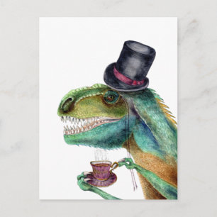Postal Caballero victoriano Tyrannosaurus Rex