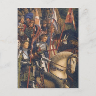 Postal Caballeros de Cristo (Altarpe de Gante)