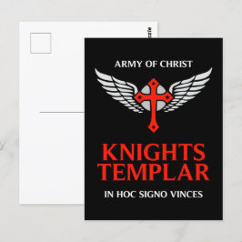 Postal Caballeros Templarios Personalizado único diseñado