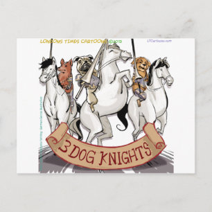 Postal Caballerosidad Canina Caricatura Divertida