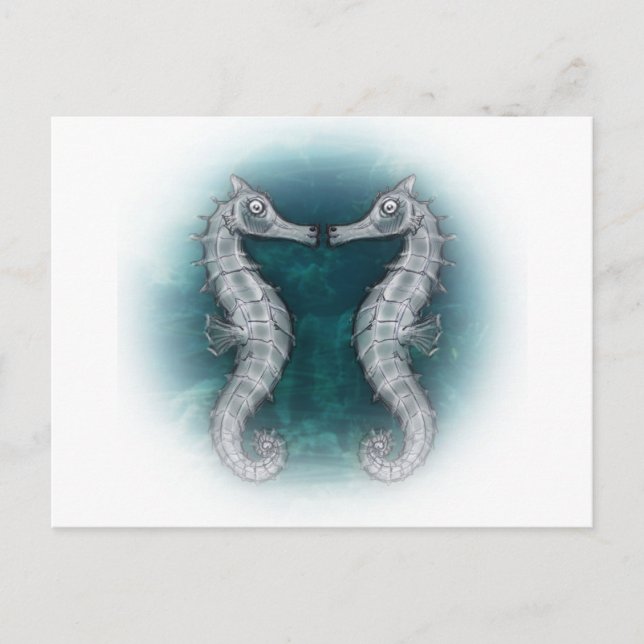 Postal caballitos de mar (Anverso)