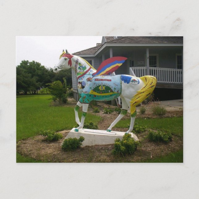 Postal Caballo alado pirateado (Anverso)