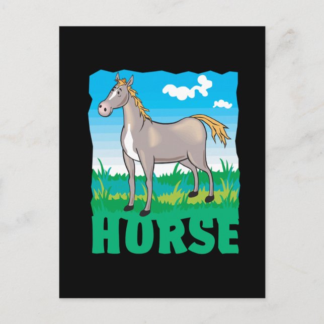 Postal Caballo amigable para niños (Anverso)