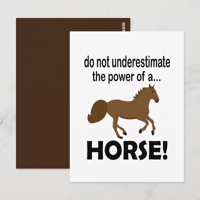 Postal Caballo Animal Lindo Divertido Caballo  (Anverso / Reverso)