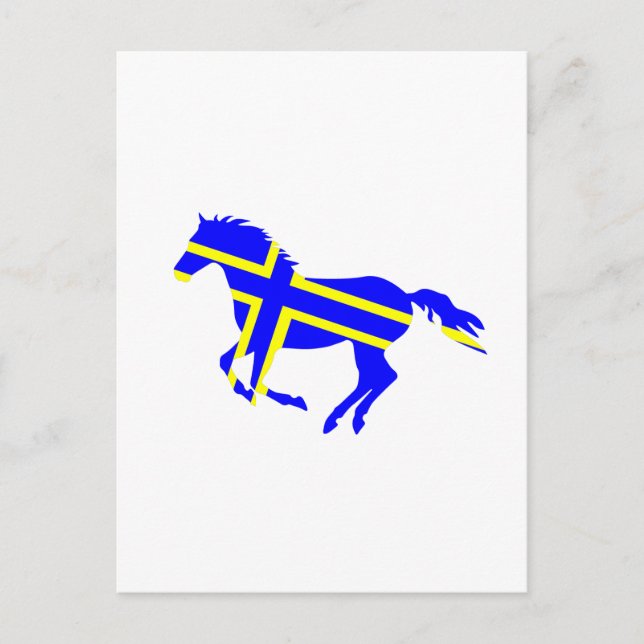 Postal Caballo con bandera (Anverso)