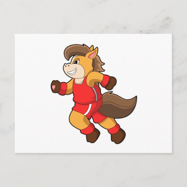 Postal Caballo corriendo (Anverso)