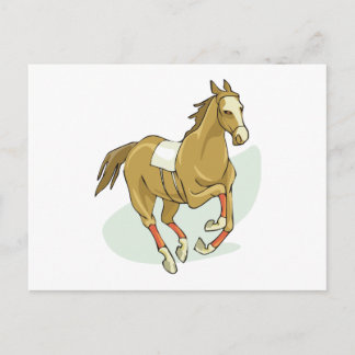 Postal Caballo de caballos de carreras de caballos de car