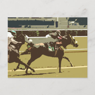 Postal caballo de carreras pura