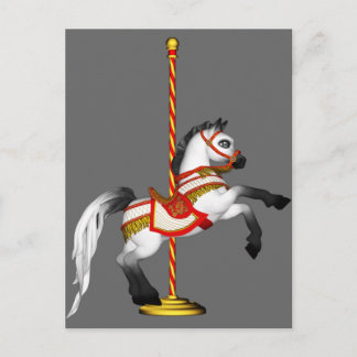 Postal Caballo de Carrusel Cute 1med