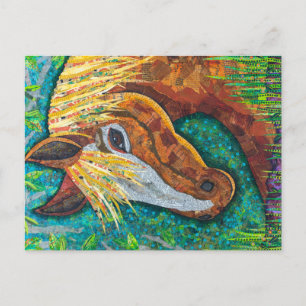 Postal Caballo de castaño