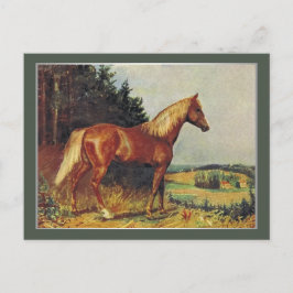Postal Caballo de castaño