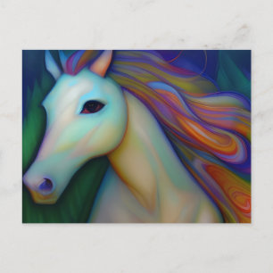 Postal Caballo de cristal contenido