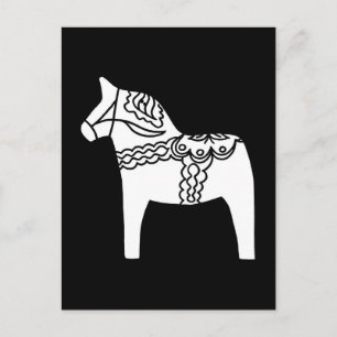 Postal Caballo de Dala Negro