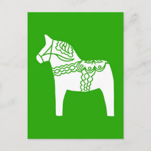 Postal Caballo de Dala Verde