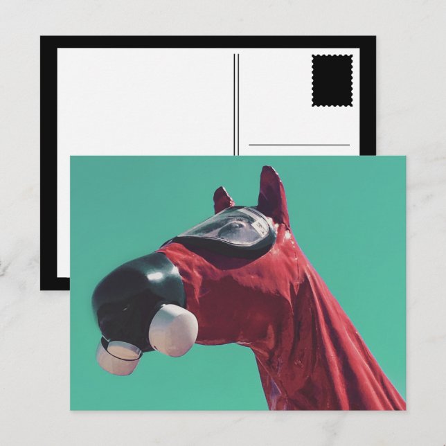 Postal caballo de guerra fría (Anverso / Reverso)