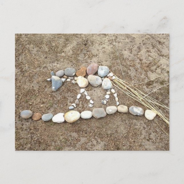 Postal Caballo de guijarros (Anverso)