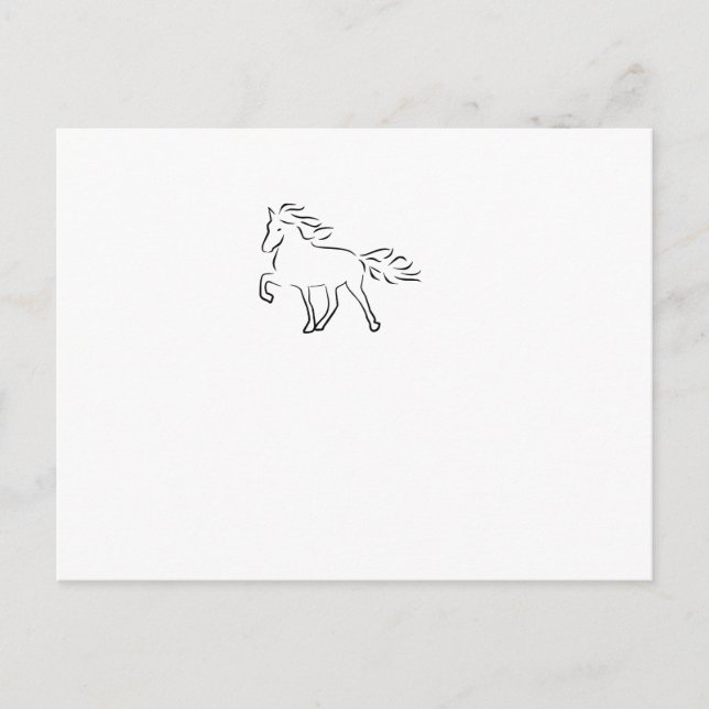 Postal Caballo de Islandia (Anverso)