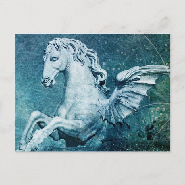 Postal Caballo de la Fontana de Trevi (Anverso)