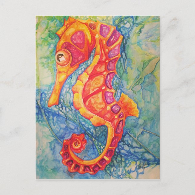 Postal Caballo de mar (Anverso)