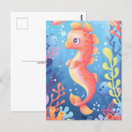 Postal Caballo de mar de bebé, posta