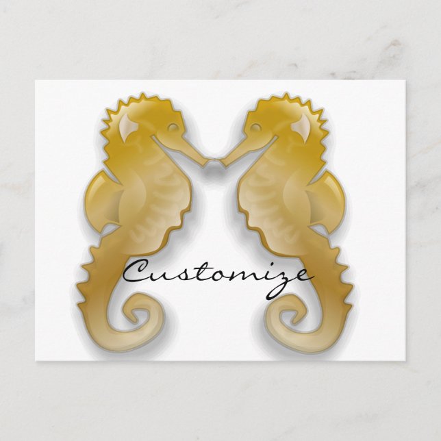 Postal Caballo de mar dorado Thunder_Cove (Anverso)