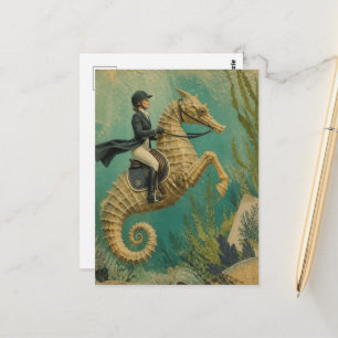 Postal Caballo de mar ecuestre