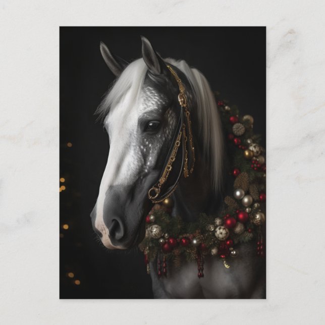 Postal Caballo de navidades (Anverso)