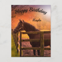 Caballo de Otoño Feliz Cumpleaños Personalizado