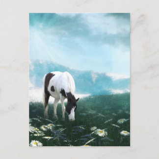 Postal Caballo de pintura de moda