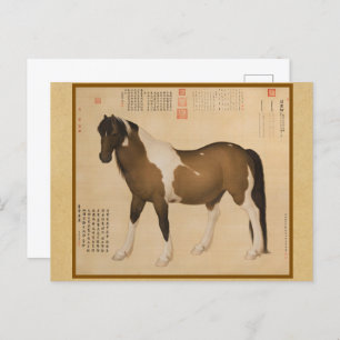 Postal Caballo de Steed llamado Bella Artes chino Kan Hul