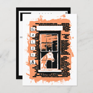 Postal caballo de ventana de galena