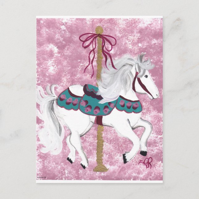 Postal Caballo del carrusel (Anverso)