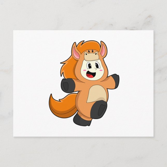 Postal Caballo disfrazado (Anverso)