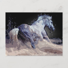 Postal Caballo en acción