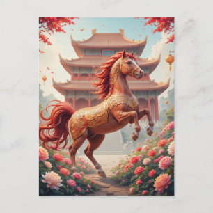 Postal Caballo en año de china 