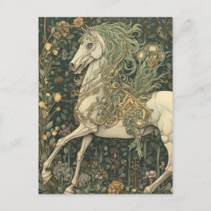 Postal Caballo en Flores