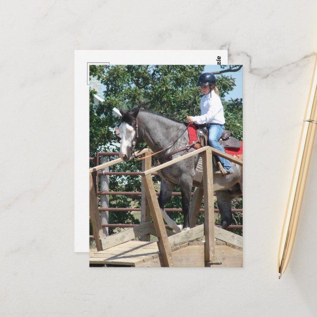 Postal Caballo en la Feria del Condado de Bridge Trail (Anverso/Reverso In Situ)