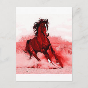Postal Caballo en marcha