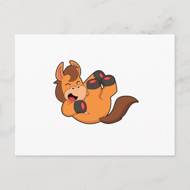 Postal Caballo en Risa (Anverso)