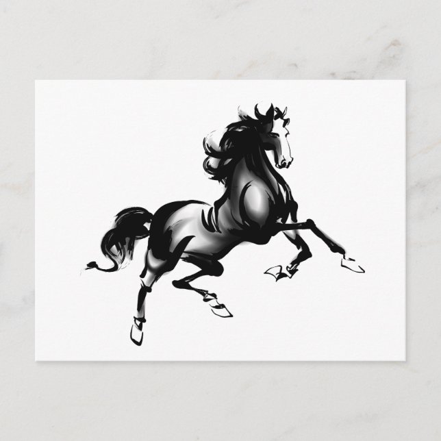 POSTAL CABALLO ESPIRITIZADO (Anverso)