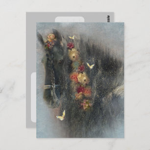 Postal Caballo frisón - Postcard