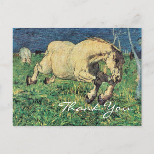 Postal Caballo Galloping de Giovanni Segantini